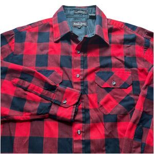 Vintage Northwest Territory Men’s Large Buffalo Plaid 100% Acrylic Flannel Shirt